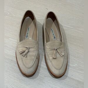 Manolo Blahnik Loafers - Tan/Cream - Good Condition!